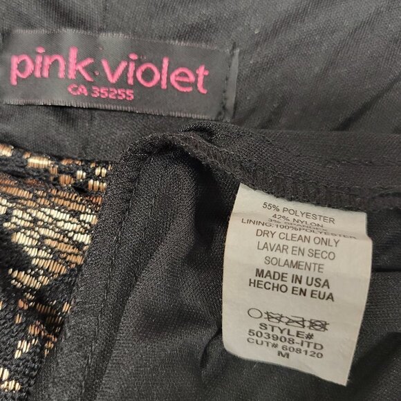 Bronze Gold Long Sleeve Black Dress With Lace Overlay  - Size M, Size L - Picture 7 of 13